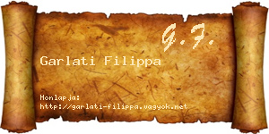 Garlati Filippa névjegykártya